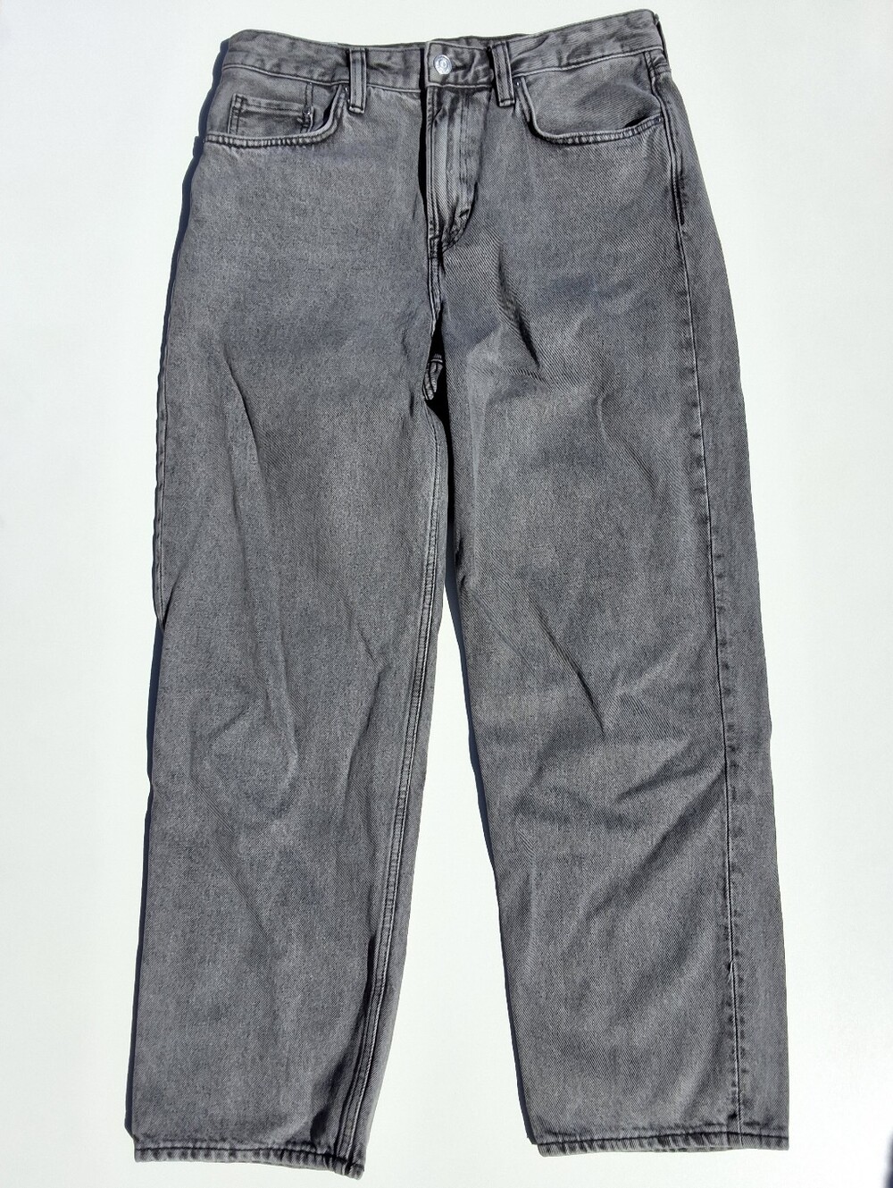 (34x32) H&M Loose Fit Denim Gray Men's Jeans